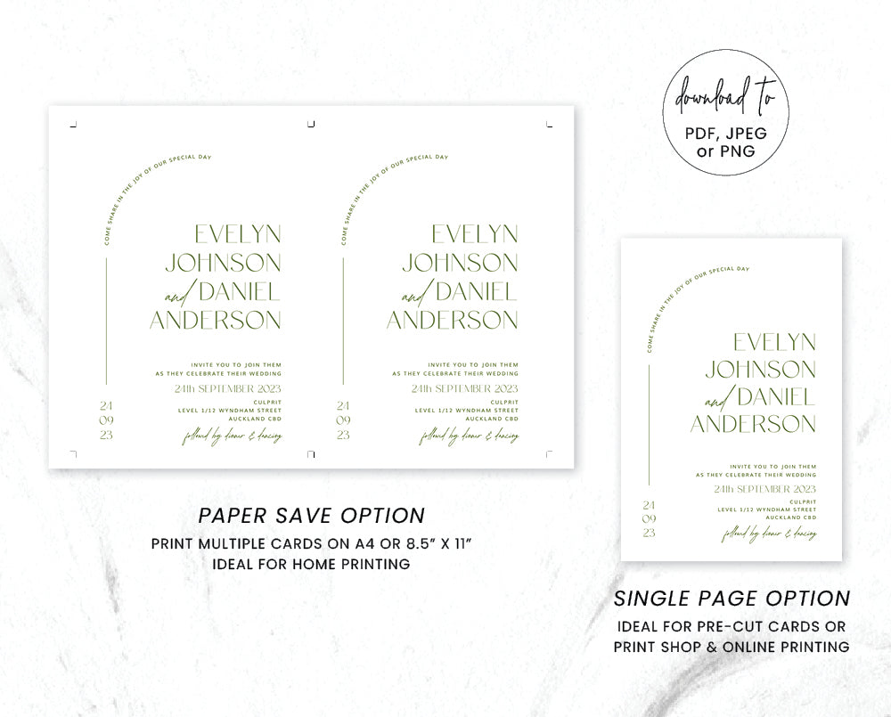 Autumn Wedding Invitation Suite