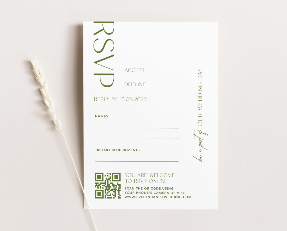 Autumn Wedding RSVP Card