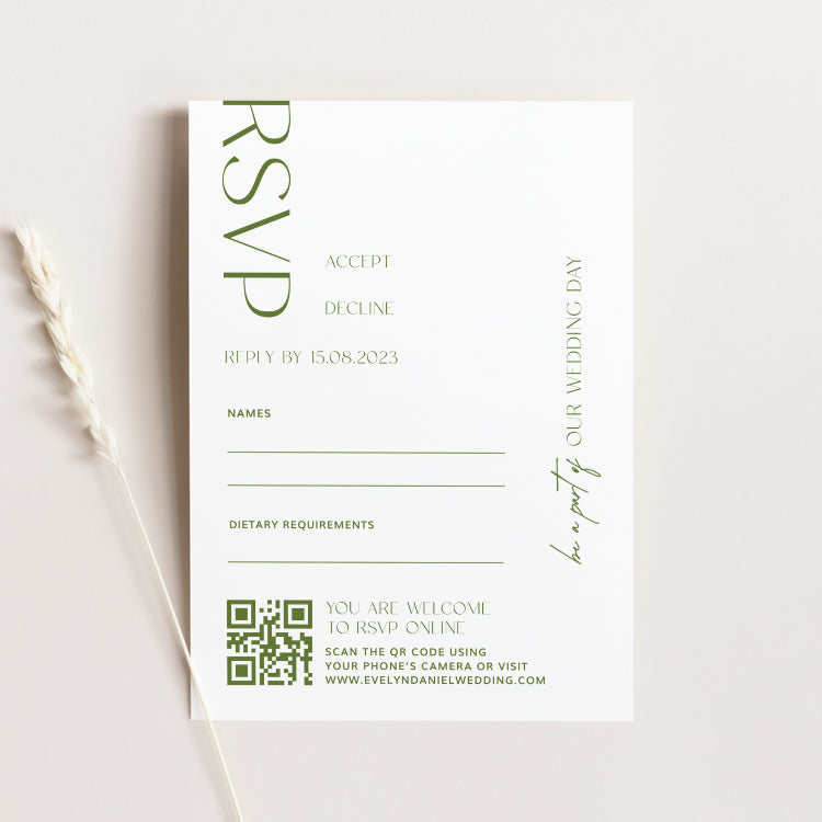 Autumn Wedding RSVP Card