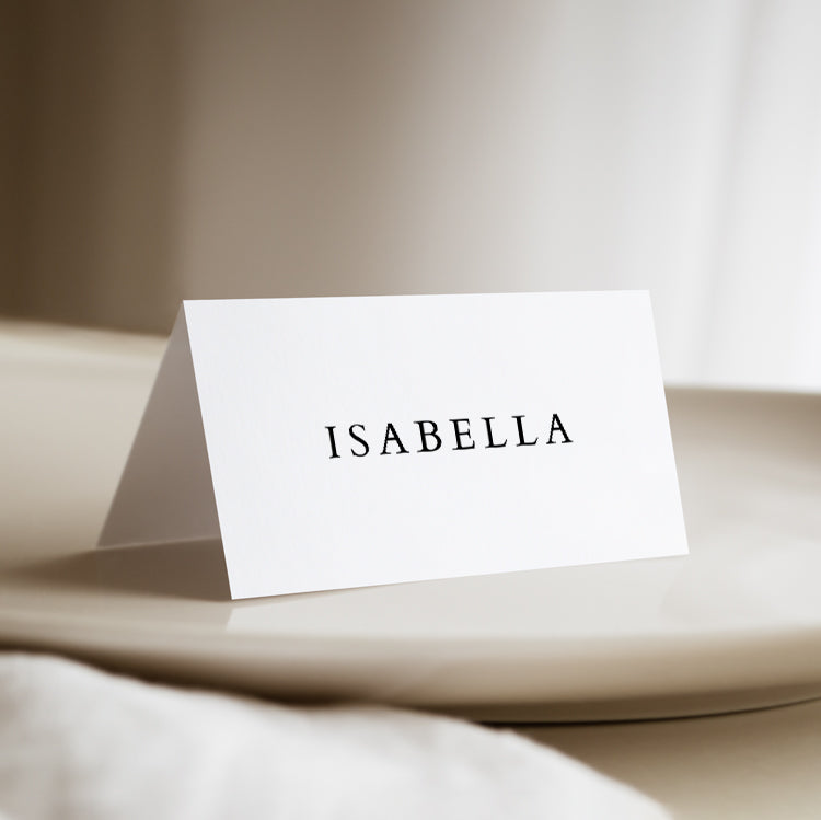 Black and White Wedding Place Card Template