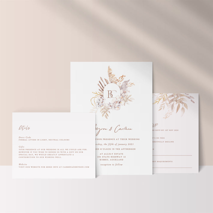 bohemian wedding invitations