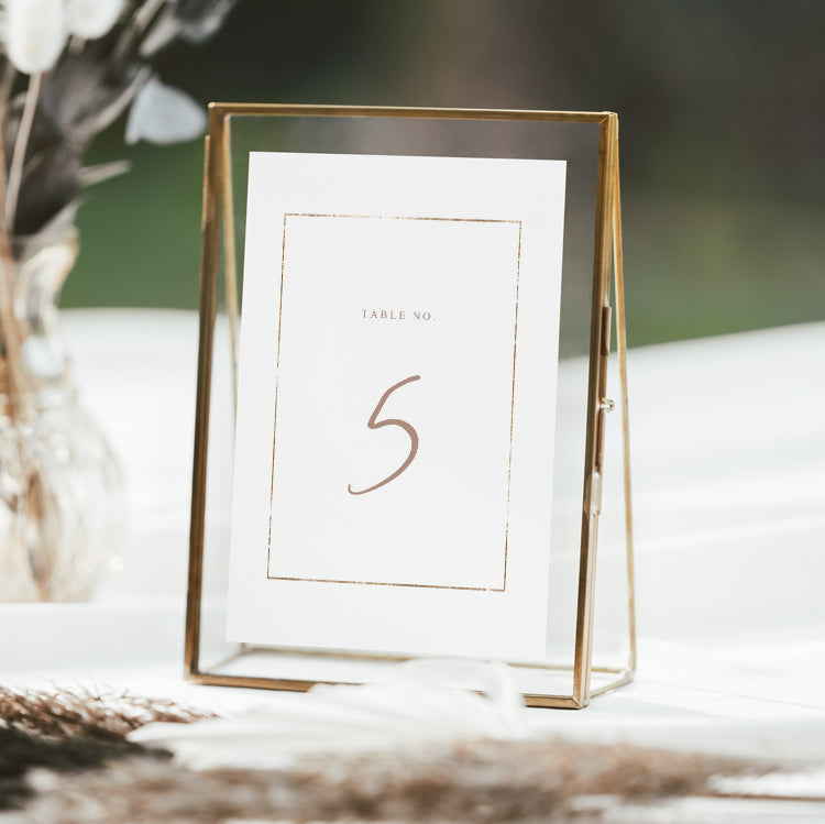 Boho Wedding Table Number Card Template