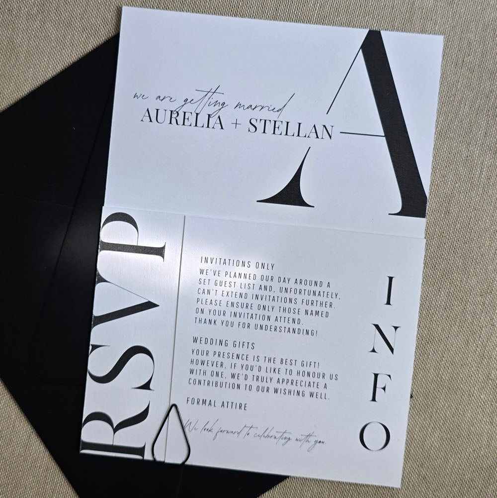 Bold Wedding Invitation Set