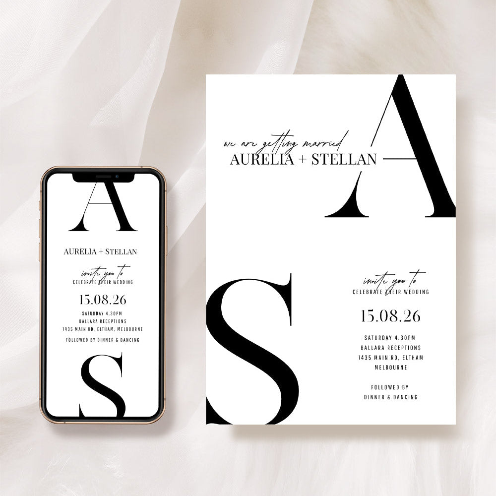 Bold Wedding Invitations