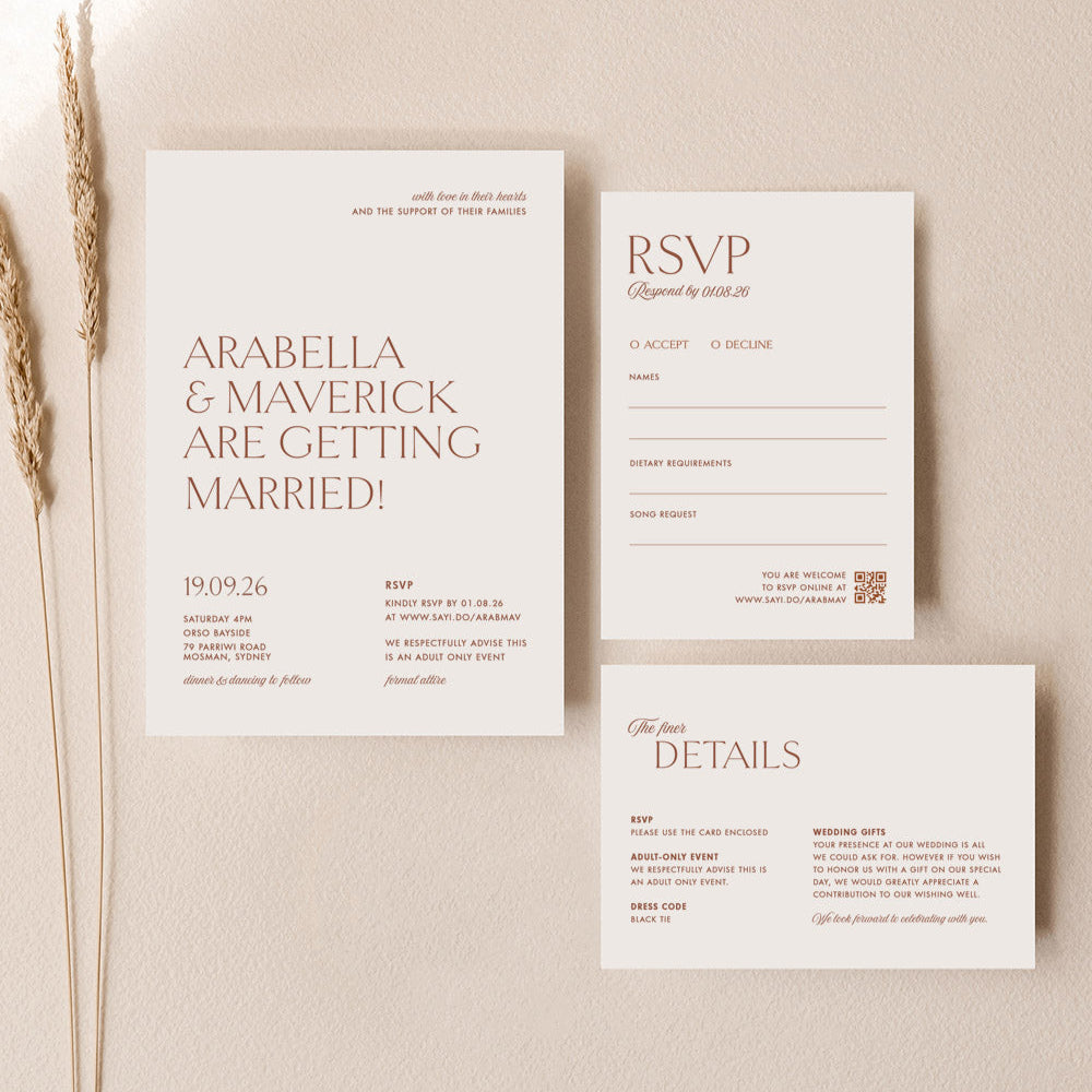 Classic Wedding Invitation Set