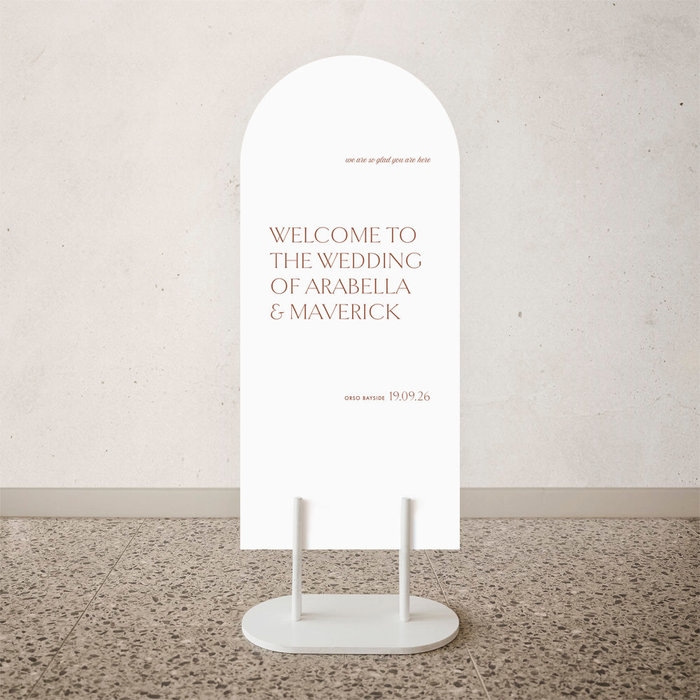 Classic Wedding Linen Welcome Sign