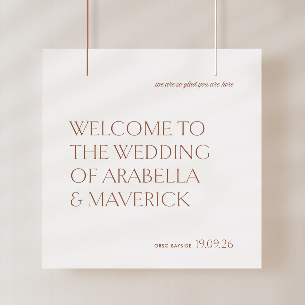 Classic Wedding Welcome Sign