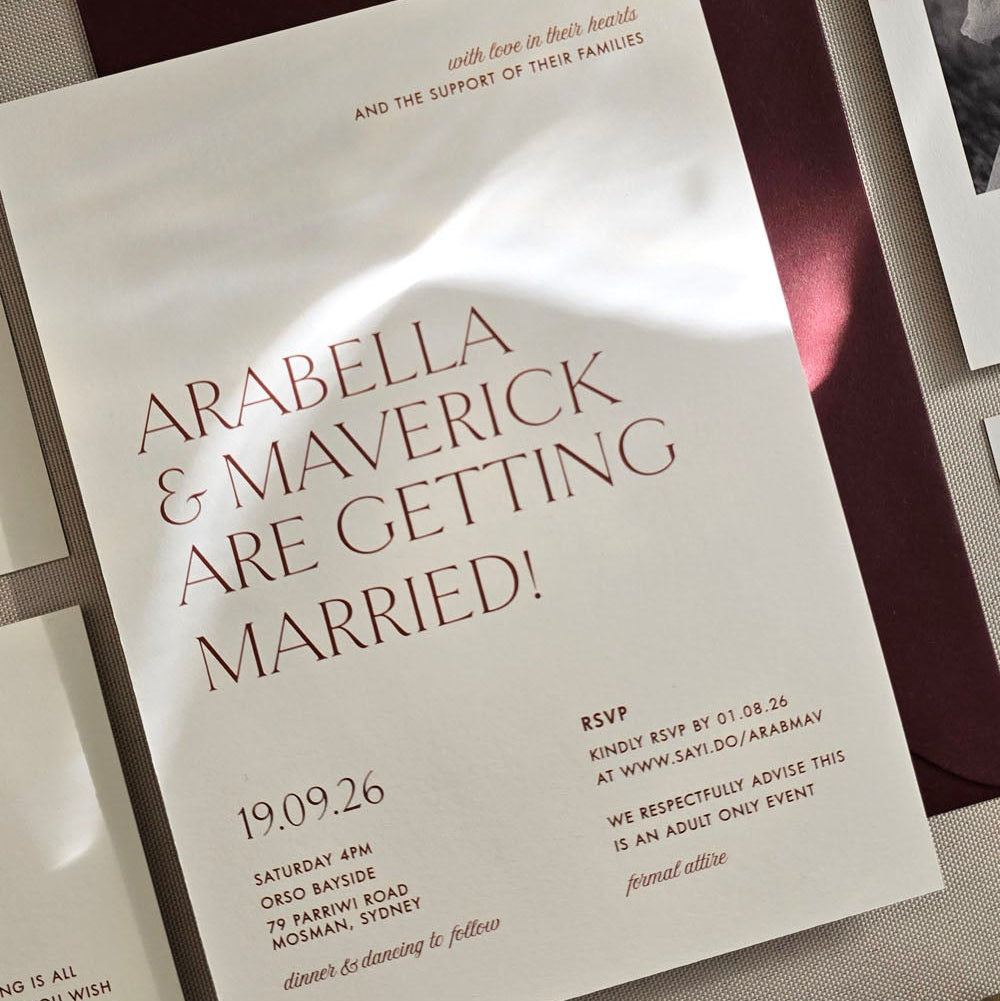 classic modern wedding invitations