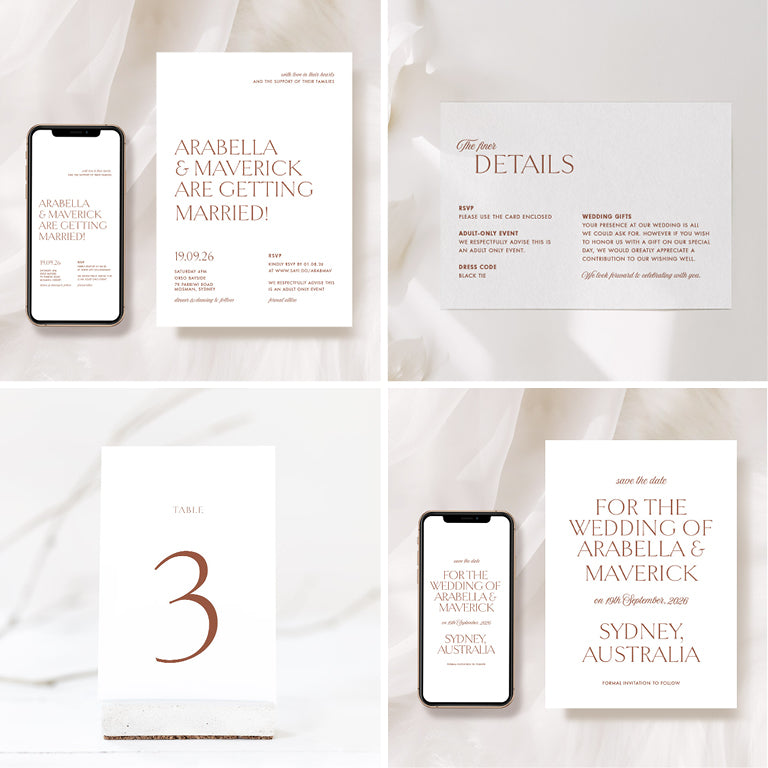 10 Classic Wedding Invitation & Signage Templates