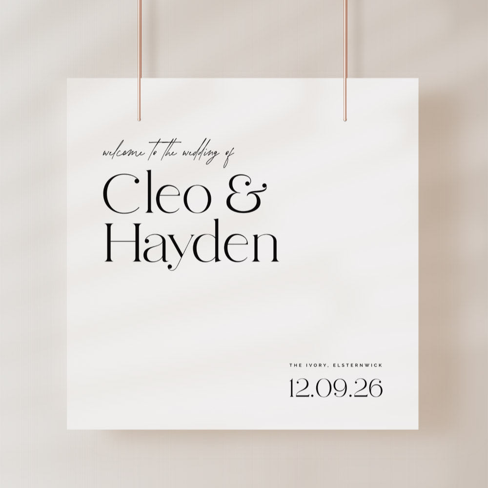 Cleo - Wedding Welcome Sign