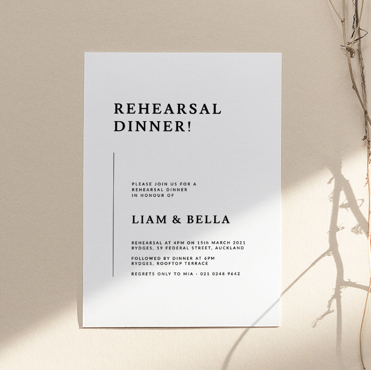 Elegant Rehearsal Dinner Invitation Template