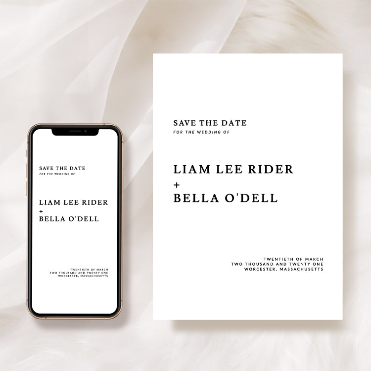 Elegant Wedding Save The Date Invitation Template