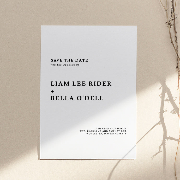 Elegant Wedding Save The Date Invitation Template