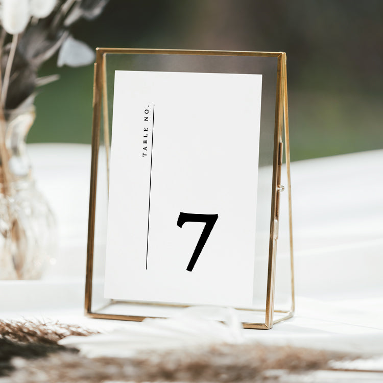 Elegant Wedding Table Number Card Template