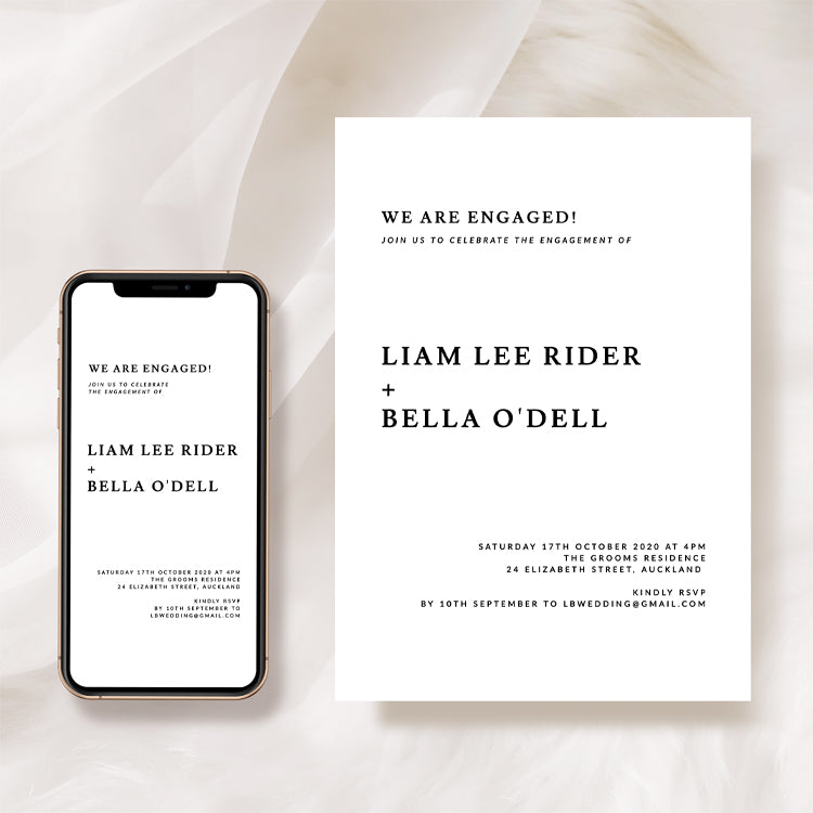 Elegant Engagement Party Invitation Template