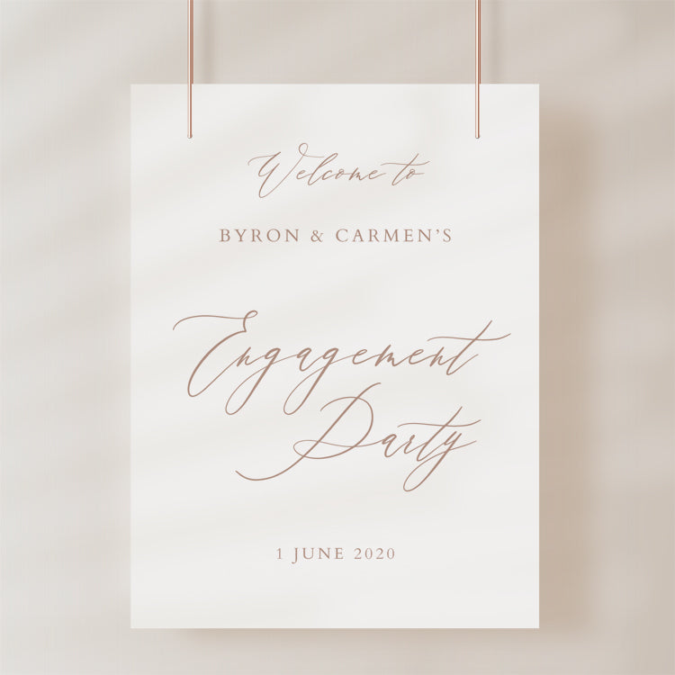 Engagement Party Welcome Sign Template