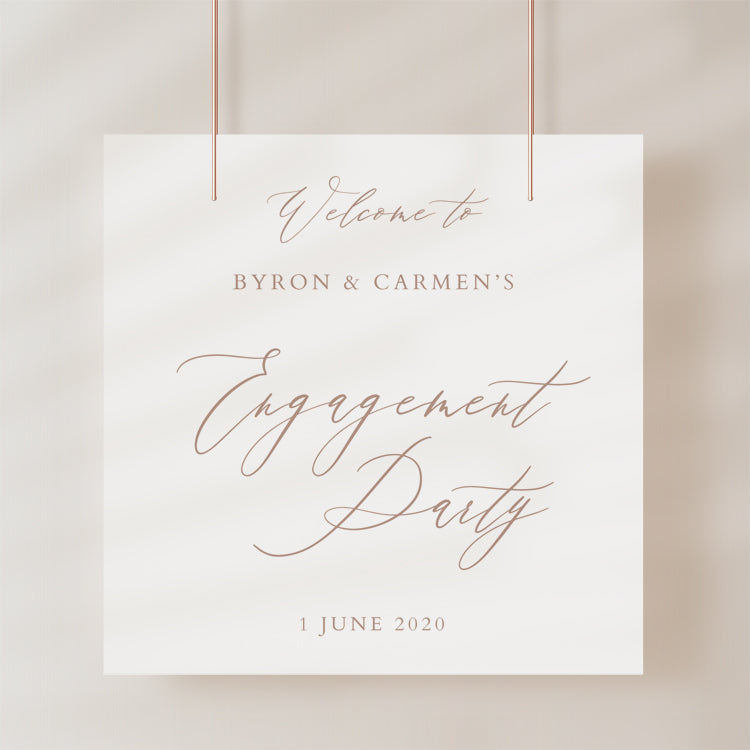 Engagement Party Welcome Sign Template