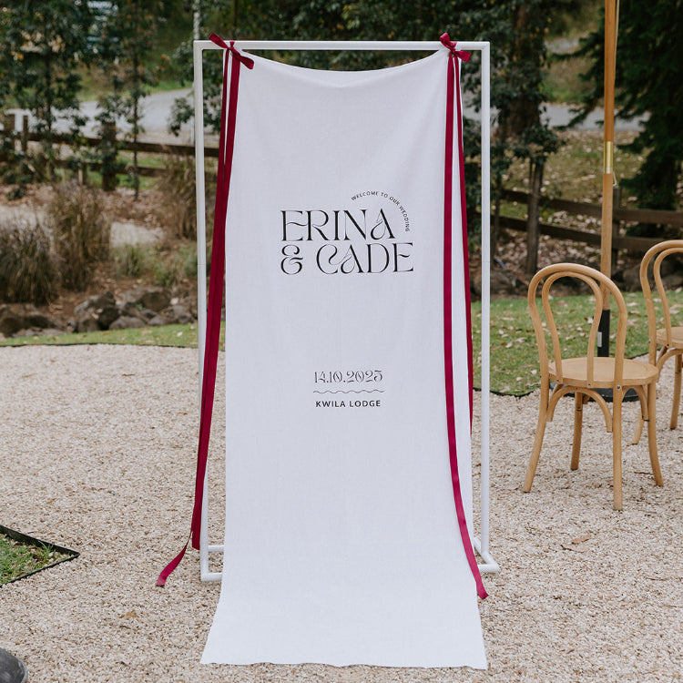 Erina - Linen Welcome Sign