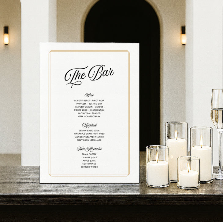 Estelle - Wedding Bar Sign