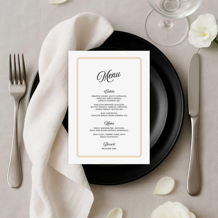 Estelle - Wedding Menu Cards