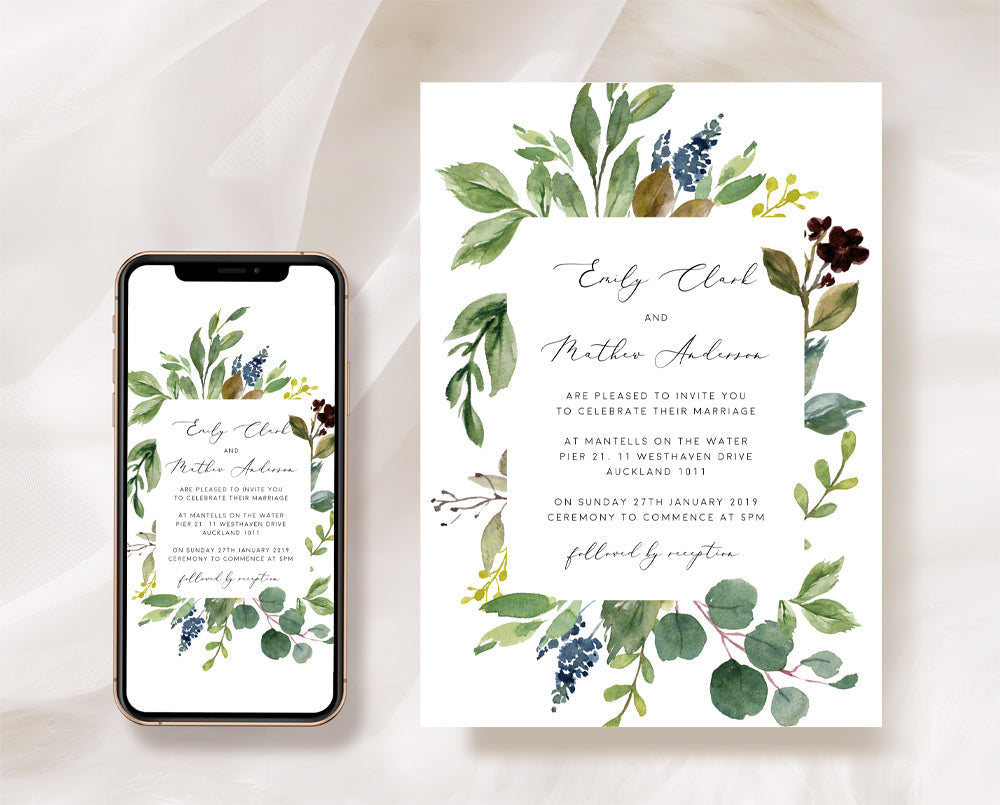 Eucalyptus Wedding Invitation