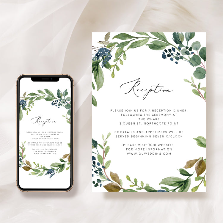 Greenery Wedding Invitation Suite