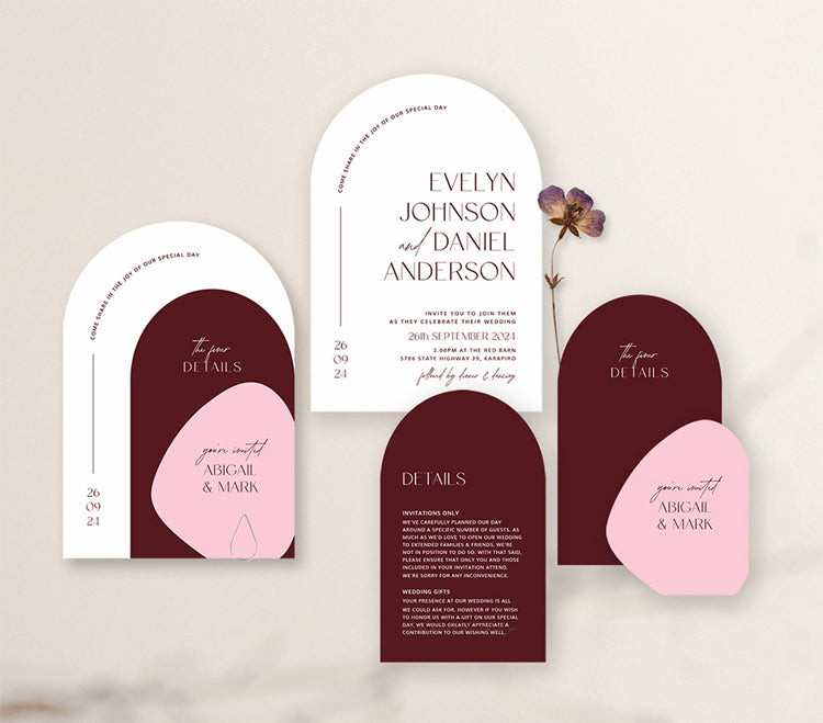 Evelyn - Arch Wedding Invitation Set