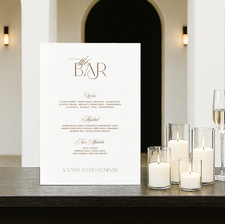 Evora - Wedding Bar Sign