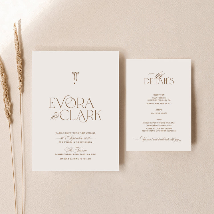 Evora - Wedding Invitation Set