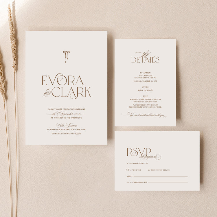 Evora - Wedding Invitation Suite