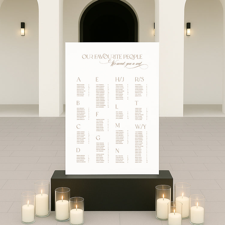 Evora - Wedding Seating Chart