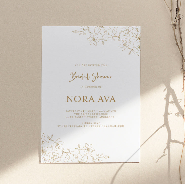 Floral Bridal Shower Invitation Template