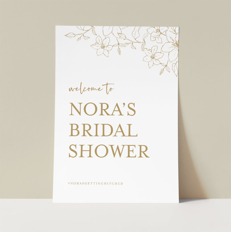 Floral Bridal Shower Welcome Sign Template