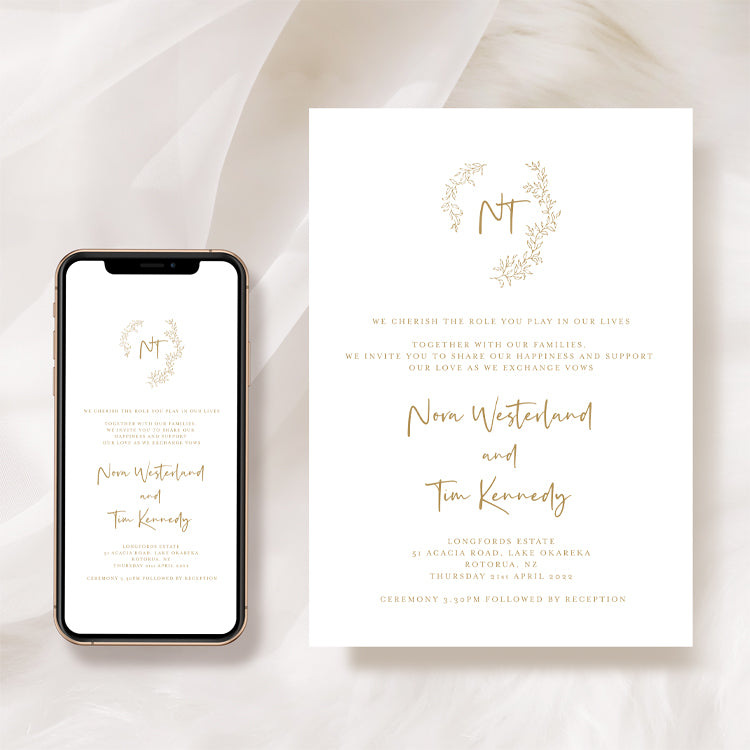 Floral Wedding Invitation Set