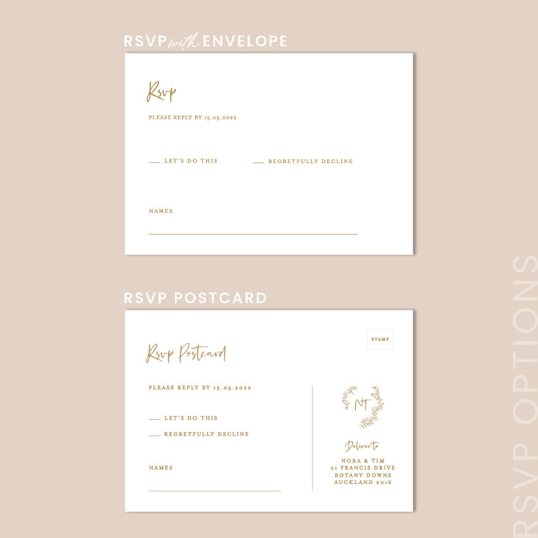 Floral Wedding RSVP Card Template