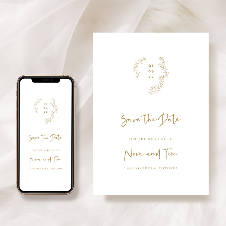 Floral Wedding Save The Date Card Template