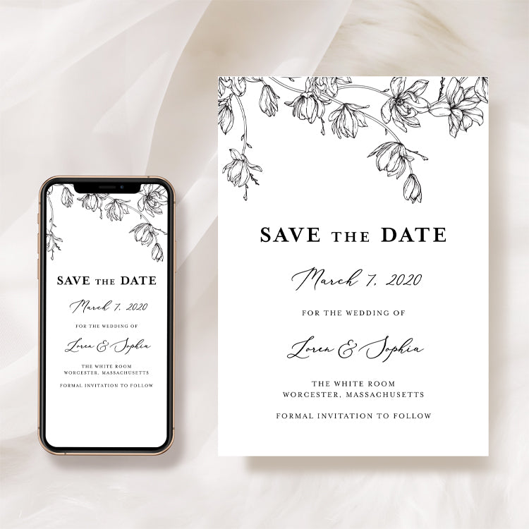 Flower Wedding Invitation Suite