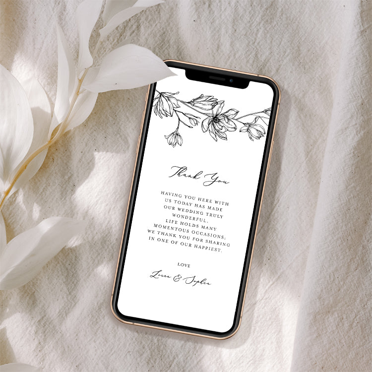 Flower Wedding Invitation Suite