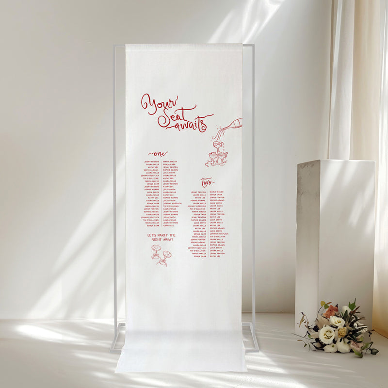 Linen Wedding Seating Chart AU TWS