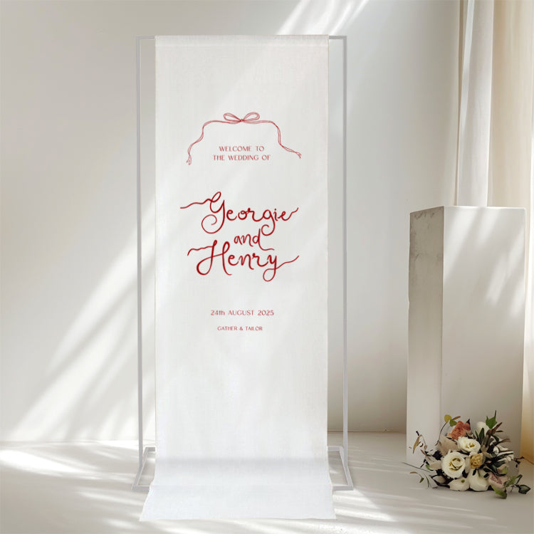 Georgie - Linen Welcome Sign