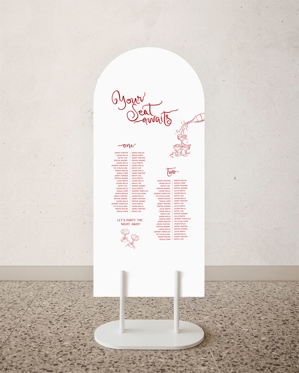 Hand Drawn Linen Seating Chart