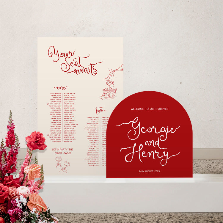 Hand Drawn Wedding Invitations & Signage Bundle