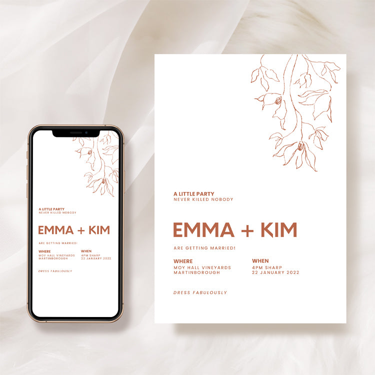 Minimal Wedding Invitation Set