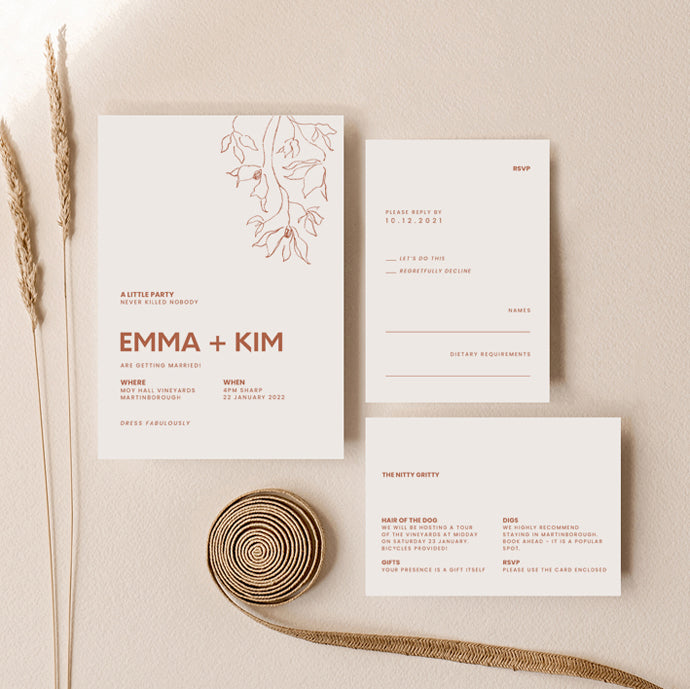 Minimal Wedding Invitation Set