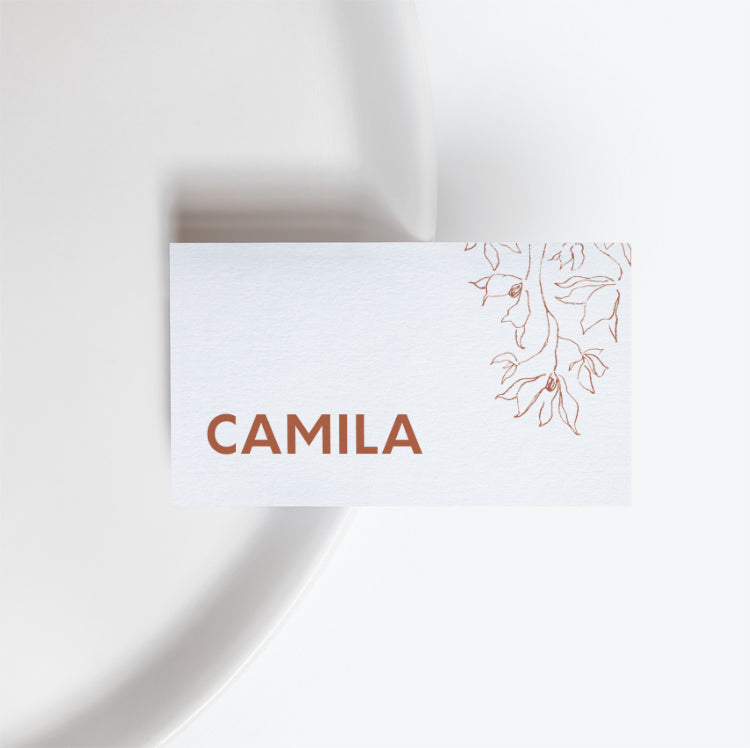 Minimal Wedding Name Card Template