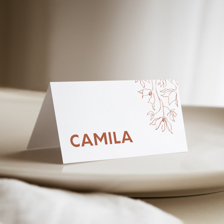 Minimal Wedding Name Card Template