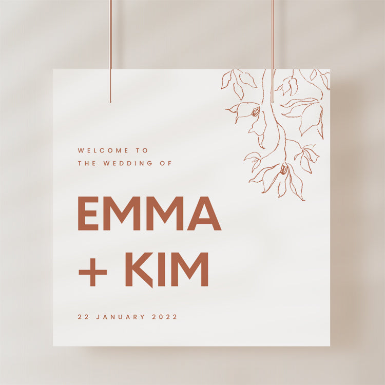 Minimal Wedding Welcome Sign Template