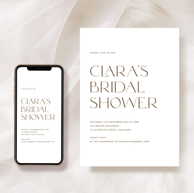 Minimalist Bridal Shower Invitation Template