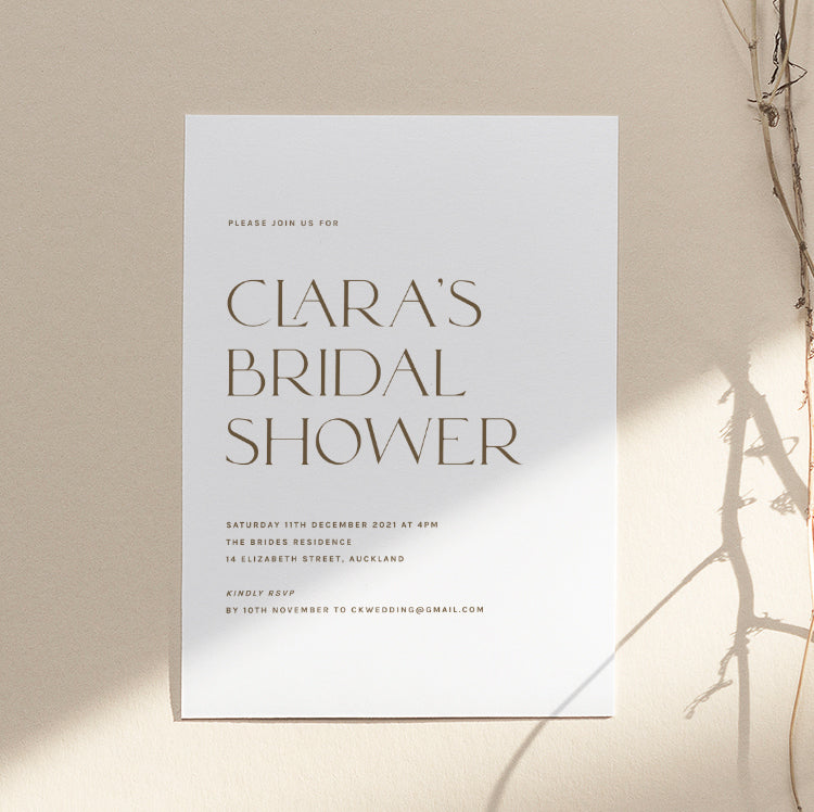 Minimalist Bridal Shower Invitation Template