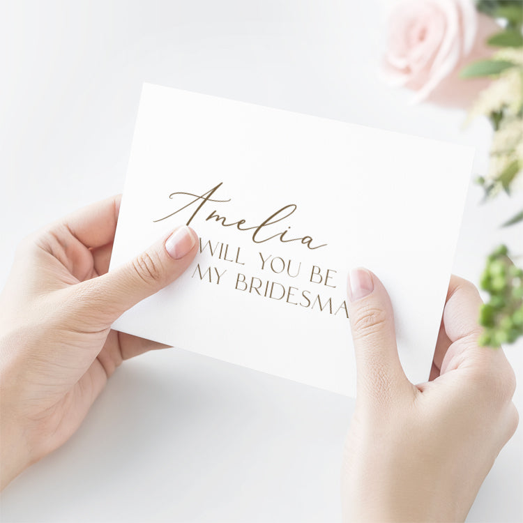 Minimalist Bridesmaid Proposal Card Template